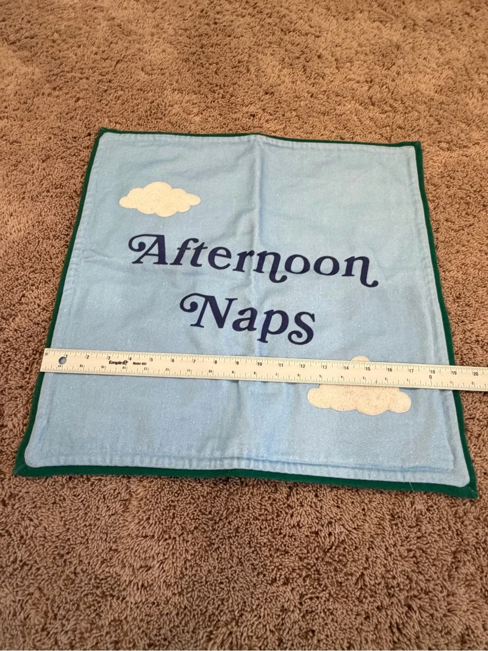 New Anthropologie Afternoon Naps pillow cover Blue clouds bird